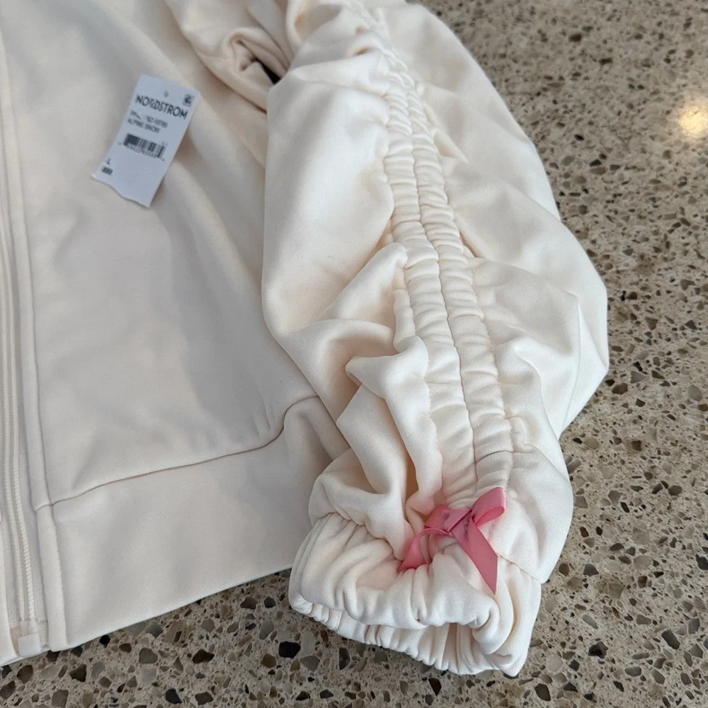 Puma Kids Ivory Jacket with Pink Details